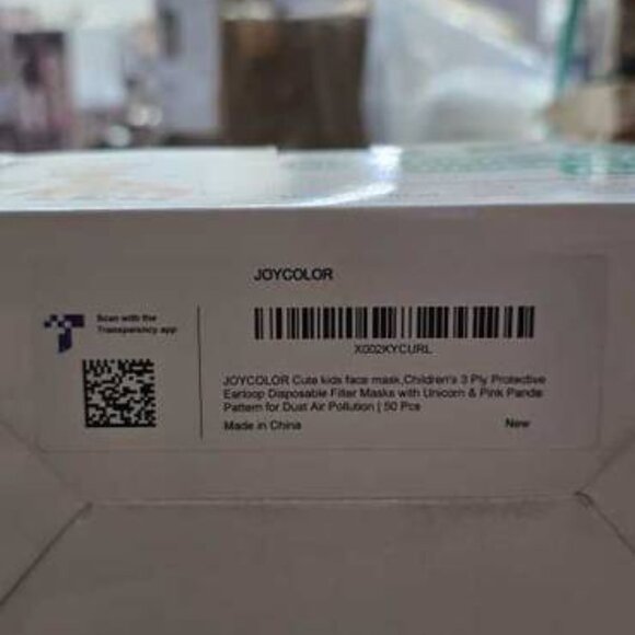 Joycolor Kids Disposable Protective Mask - Unicorn/Pink Panda, 3-Ply 50pcs - Picture 3 of 3